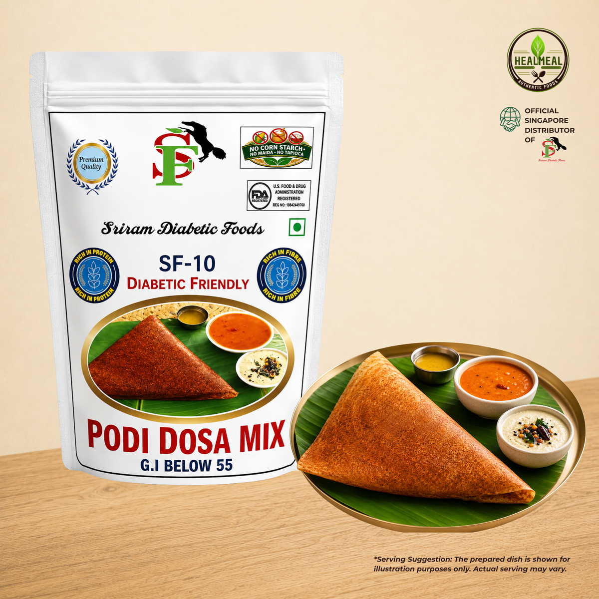 HealMeal Starter Kit — Podi Dosa and Pongal