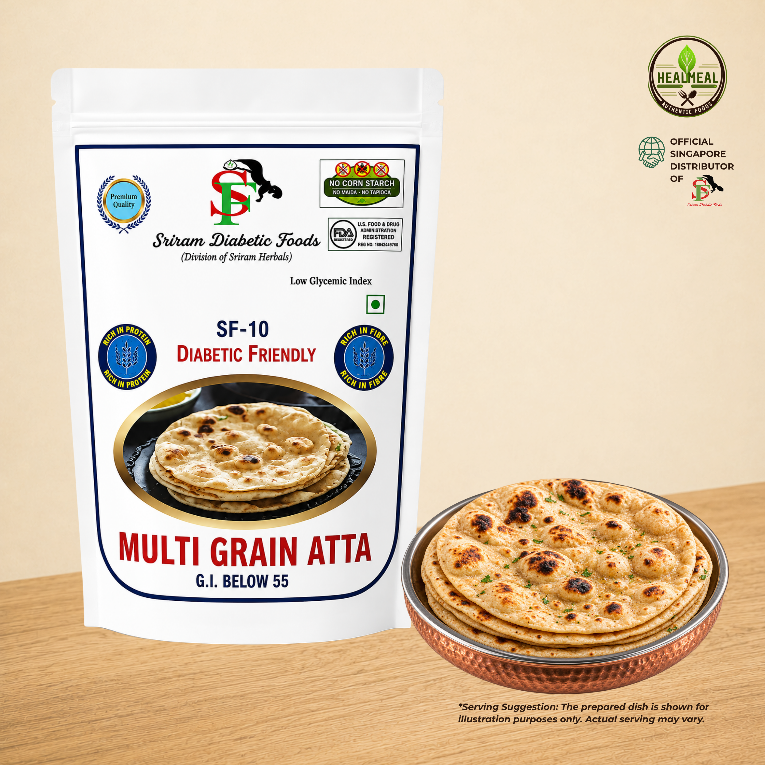 SF-10 Low GI* Diabetic-Friendly Multigrain Atta