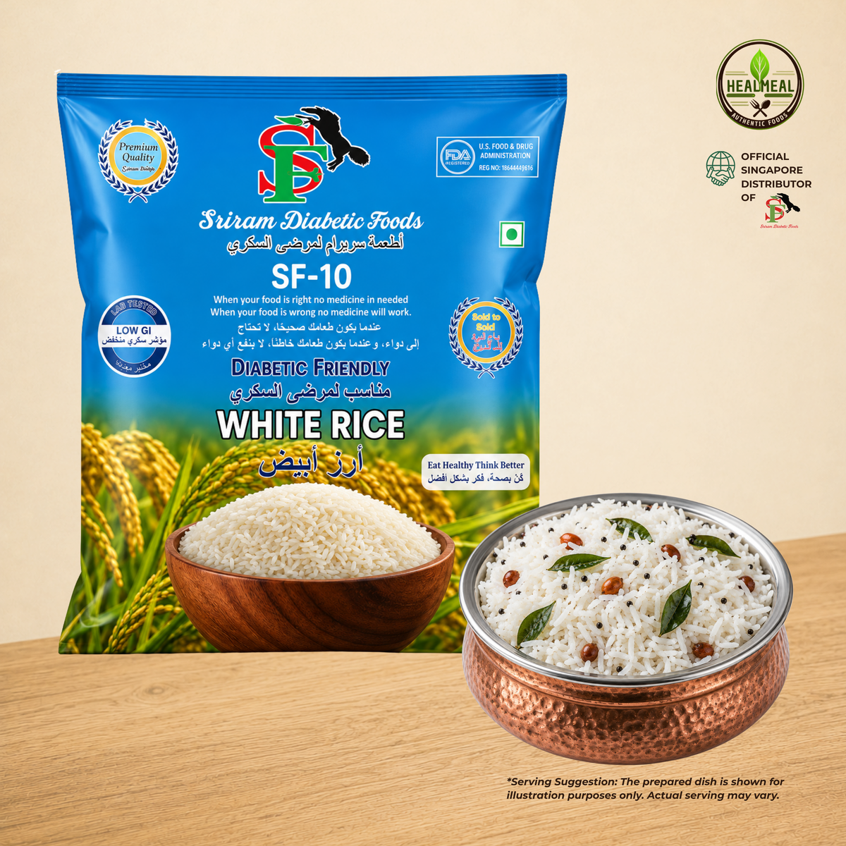 SF-10 Low GI* Diabetic-Friendly White Rice (3 Kg)